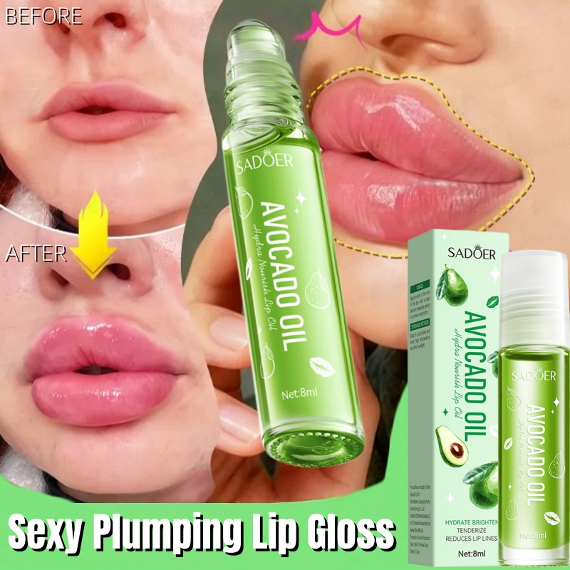 Lip Gloss Plumping - น้ำมันหอมระเหยเพิ่มความอวบอิ่มให้ริมฝีปาก ลิปกลอสเพิ่มวอลลุ่มทันที บำรุงริมฝีปาก ลดริ้วรอย ติดทนนาน ให้ความชุ่มชื้น