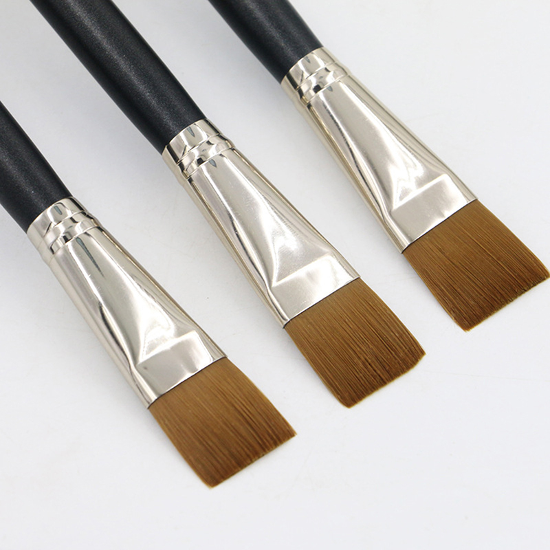 Beauty Makeup Foundation - 【L】แปรงรองพื้นทรงสี่เหลี่ยมแบน แปรงคอนซีลเลอร์ขนนุ่ม แปรงทาบีบีครีม แปรงทาหน้ากาก แปรงทาสี แปรงสำหรับผู้หญิง