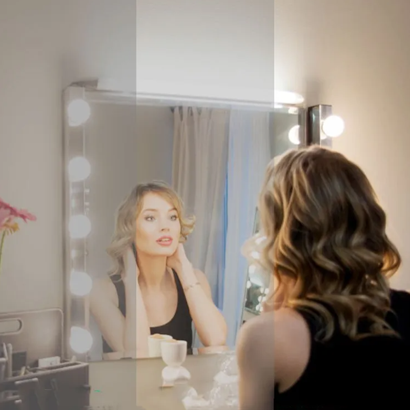 Beauty Makeup Light - ไฟ LED สำหรับกระจกแต่งหน้าสไตล์ฮอลลีวูด แบบ USB ปรับความสว่างได้
