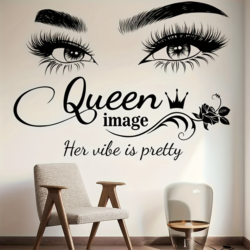 Beauty Queen Makeup - สติ๊กเกอร์ติดผนังรูปมงกุฎ 