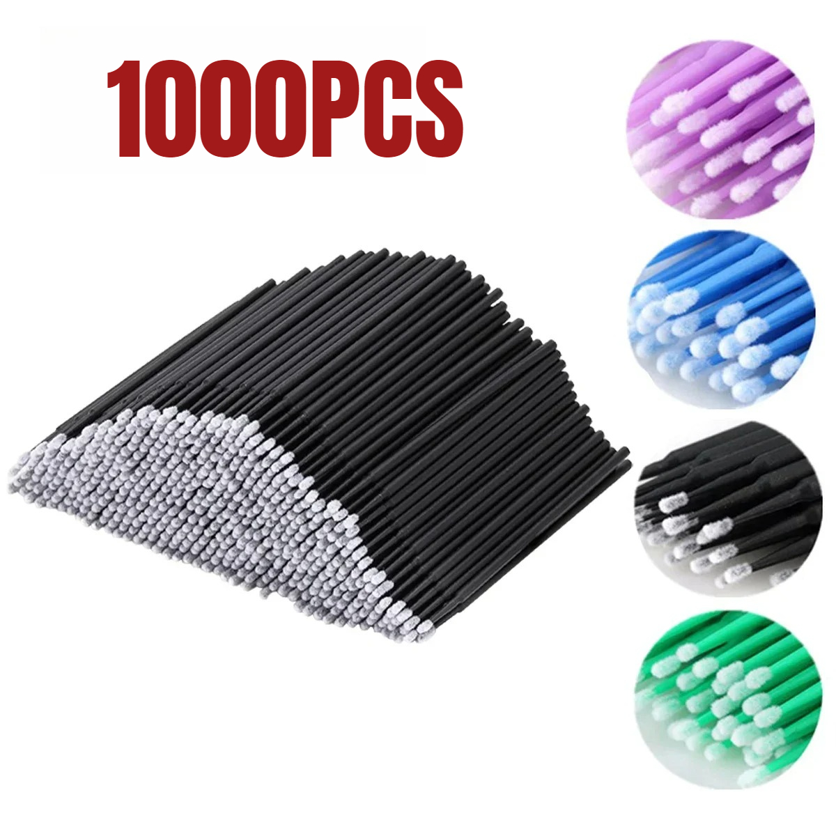 1000/500PCS แปรงทําความสะอาดขน - Beauty Makeup & D Anime Studio บทวิจารณ์และราคา