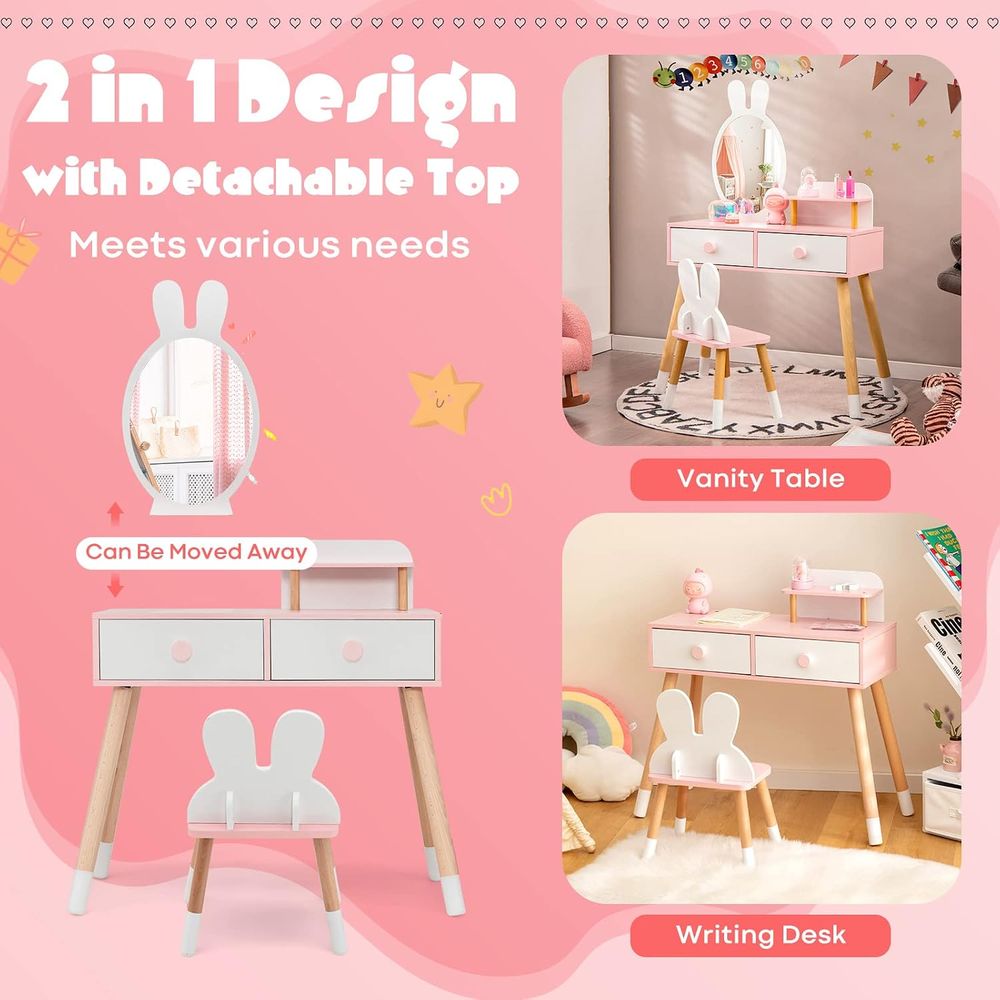 โต๊ะเครื่องแป้งเด็ก EY Kids ลา - Beauty Makeup Chair บทวิจารณ์และราคา