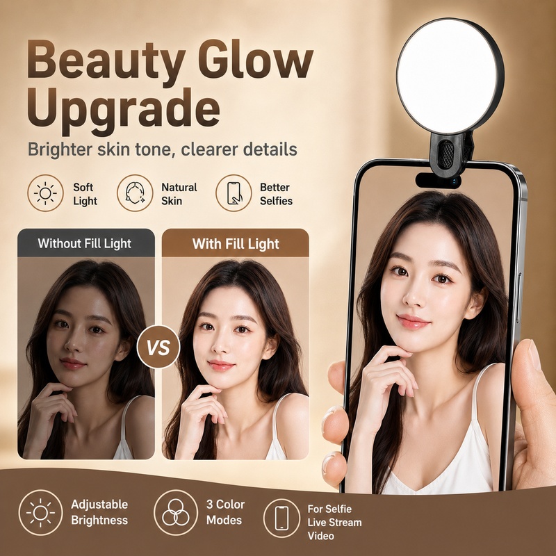 ไฟ LED RGB แบบพกพาขนาดเล็กพร้อ - Beauty Makeup Camera บทวิจารณ์และราคา