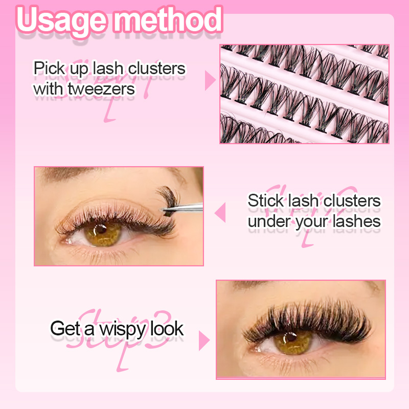 ขนตาปลอมแบบช่อ 8-16 มม. 200 ชิ - False Eyelashes Natural บทวิจารณ์และราคา
