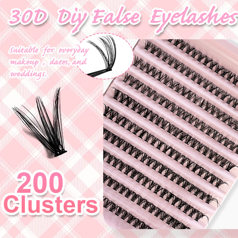 ขนตาปลอมแบบช่อ 8-16 มม. 200 ชิ - False Eyelashes Natural บทวิจารณ์และราคา