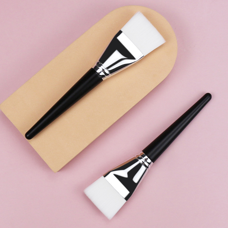 แปรงมาส์กหน้าบางหัวแบนสีขาวขนน - Beauty Makeup Foundation บทวิจารณ์และราคา