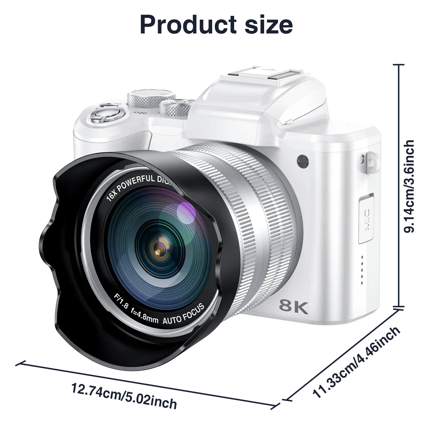 กล้องดิจิตอลเซลฟี่ 8K สำหรับกา - Beauty Makeup Camera บทวิจารณ์และราคา