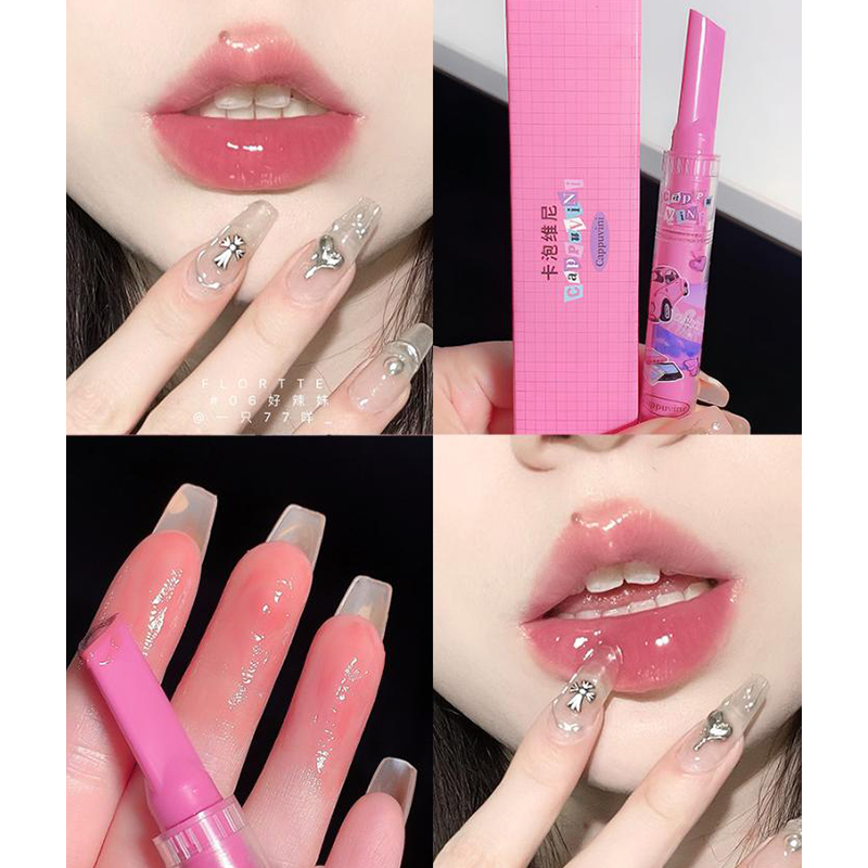 ลิปกลอส Cappuvini Jelly Love ส - Lip Gloss Plumping บทวิจารณ์และราคา